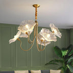 Lotus Glass Leaf Chandelier