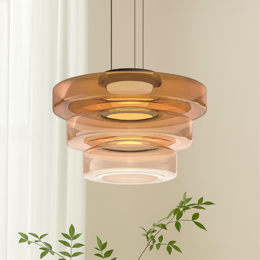 Danish Glass Bauhaus Pendant Light