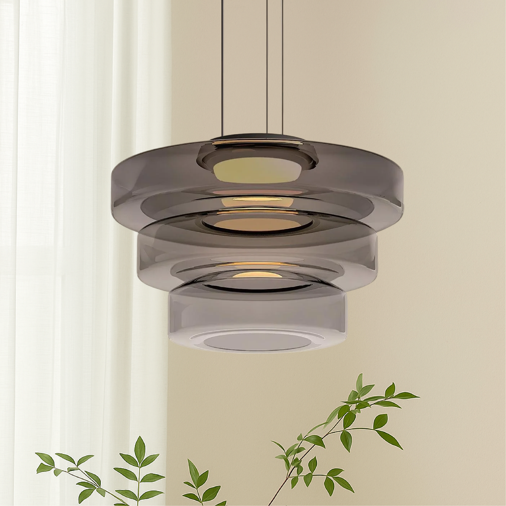 Danish Glass Bauhaus Pendant Light