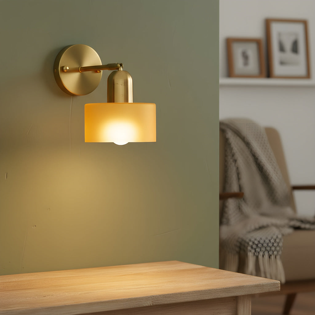 Colored Glass Bauhaus Wall Light