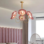 Lotus Glass Leaf Chandelier