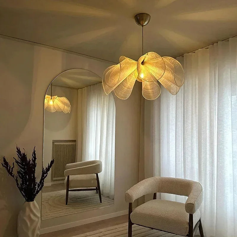 Vintage Fabric Pendant Light
