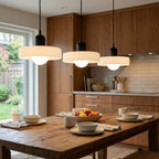 3-Head Bauhaus Colored Glass Pendant Light