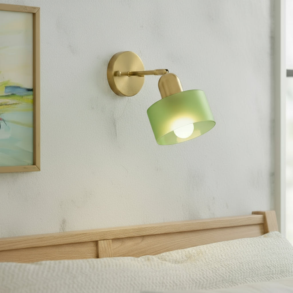 Colored Glass Bauhaus Wall Light