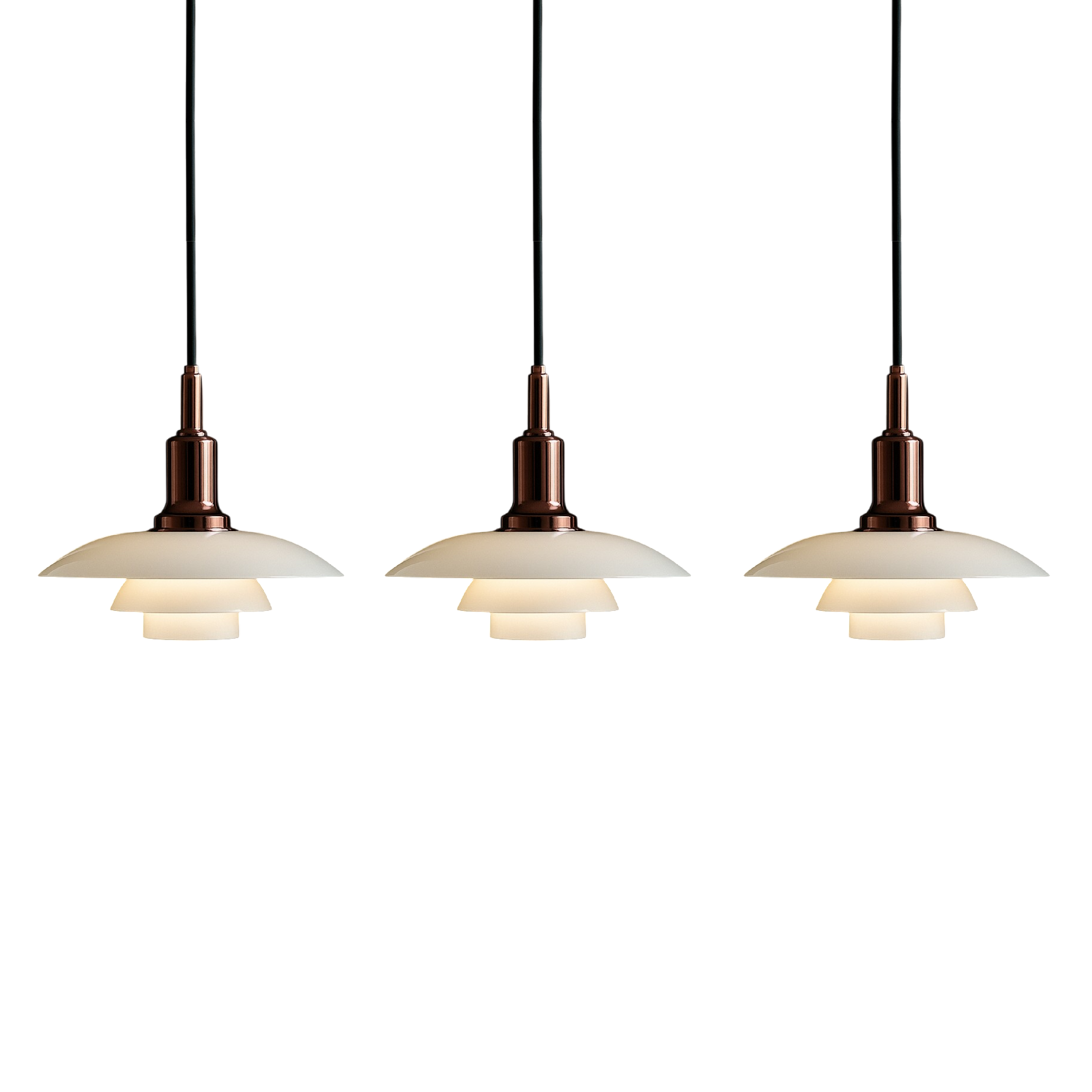 2/3 Head Danish Designer Pendant Light