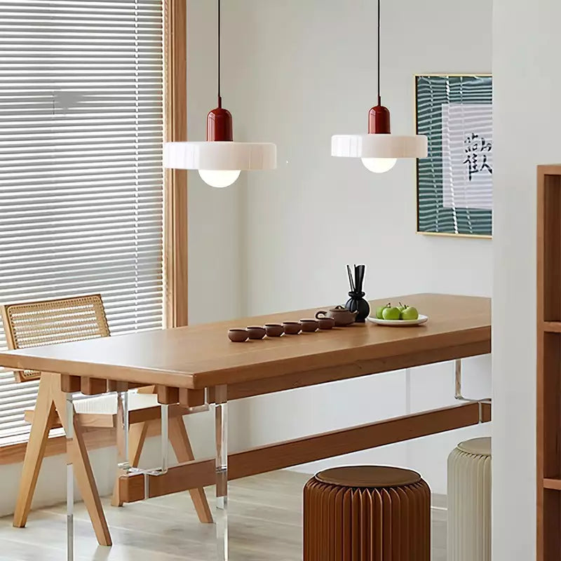 Bauhaus Colored Glass Pendant Light