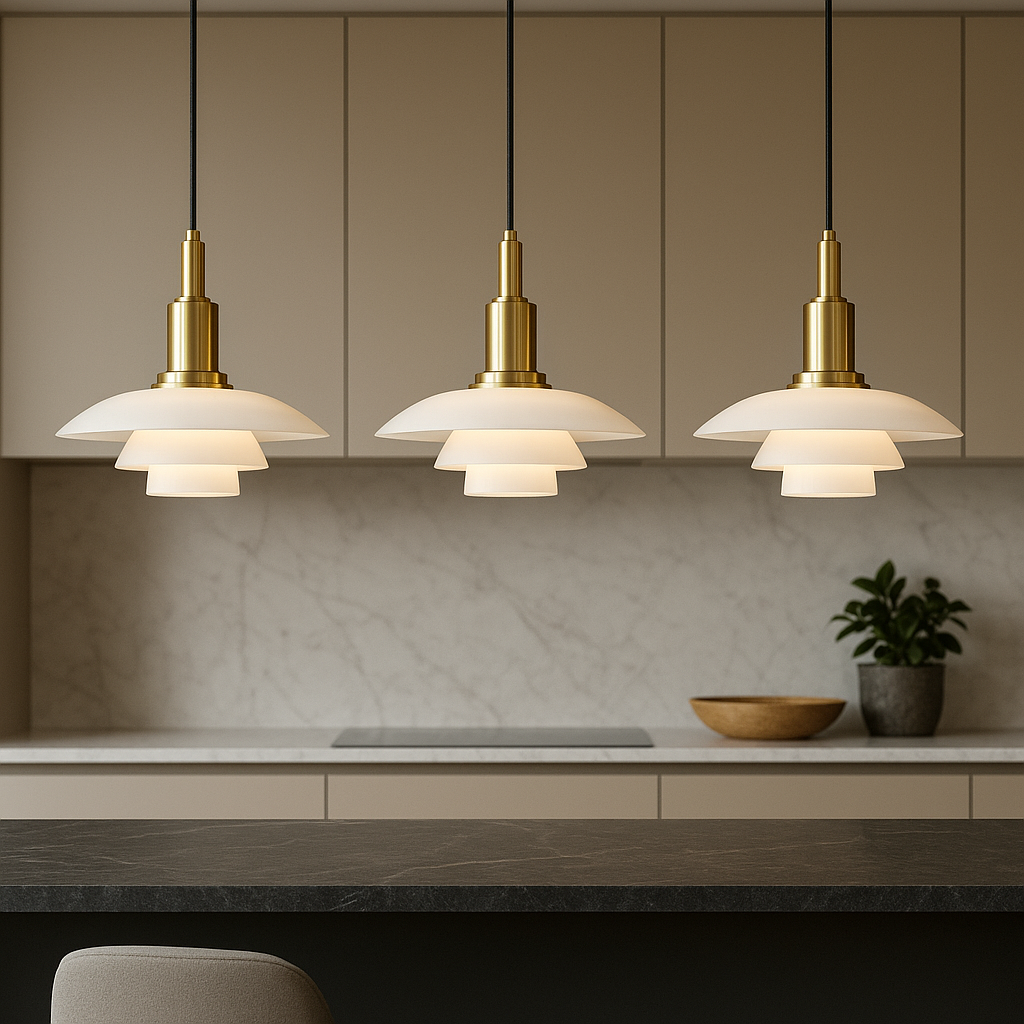 2/3 Head Danish Designer Pendant Light