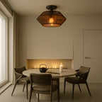 Bamboo Woven Ceiling Light