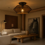 Bamboo Woven Ceiling Light