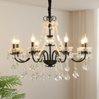Black Crystal French Chandelier