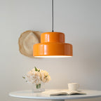 Italian Orange Bauhaus Pendant Light