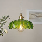Glass Flower Pendant Light