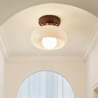 French Bauhaus Cream Ceiling Light