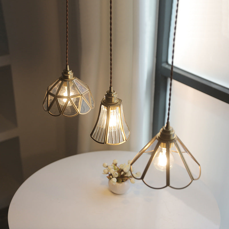 Vintage Glass Pendant Light