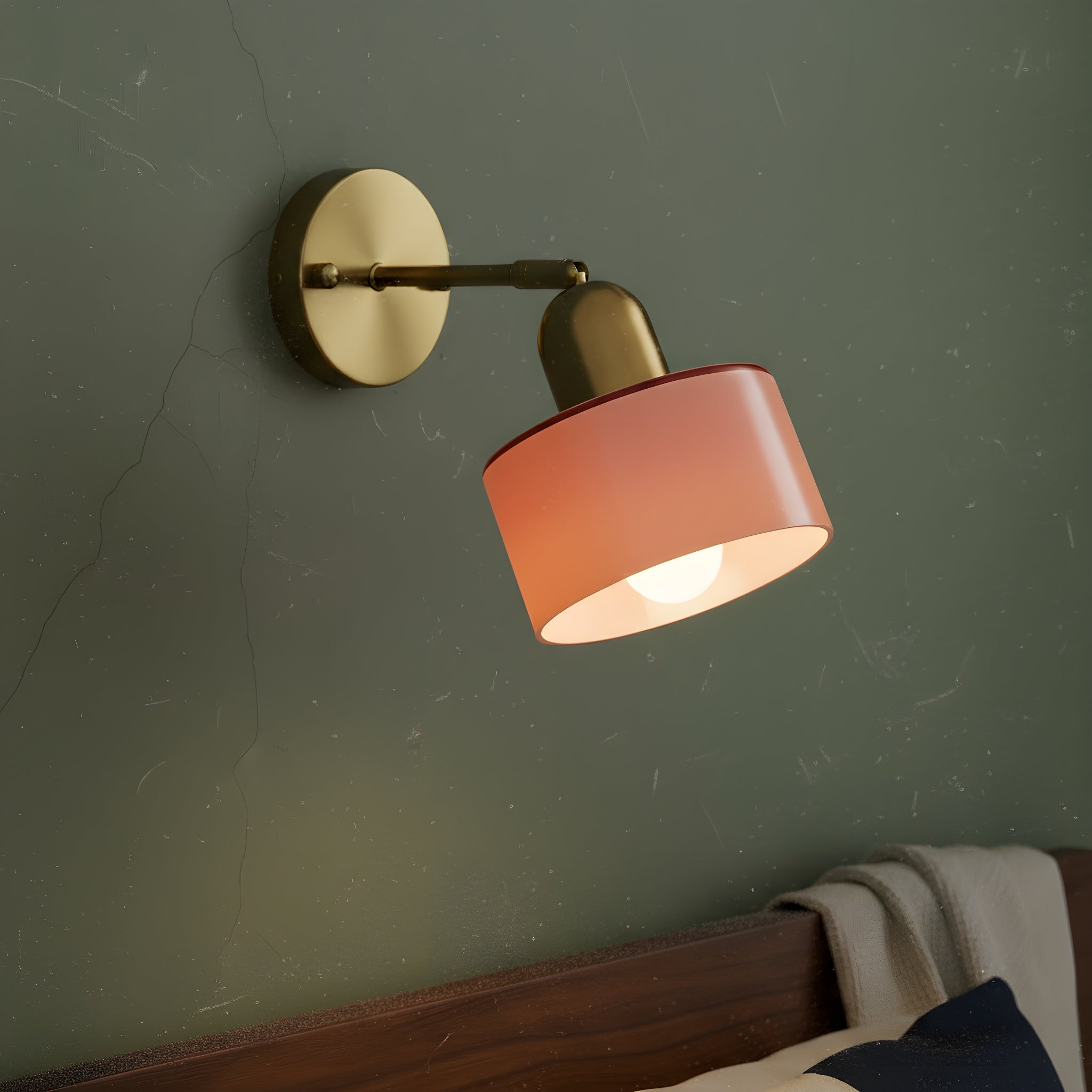 Colored Glass Bauhaus Wall Light