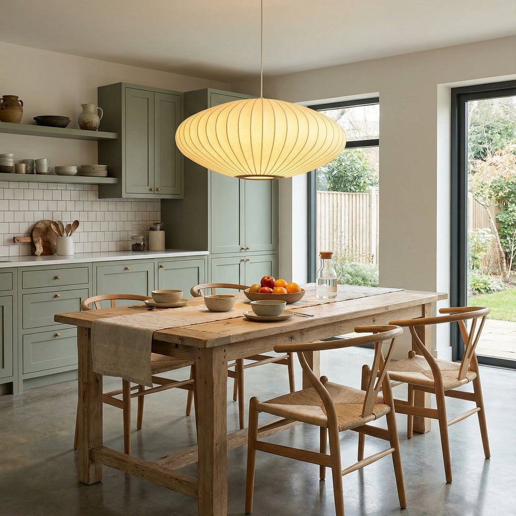Italian Silk Pendant Light