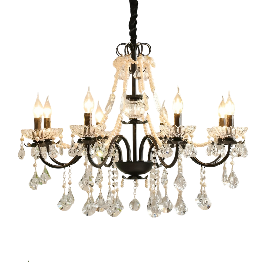Black Crystal French Chandelier