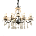 Black Crystal French Chandelier