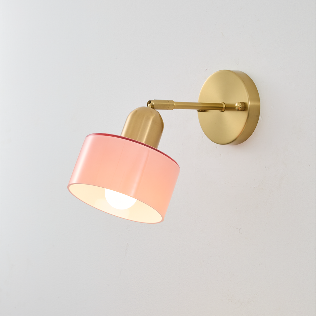 Colored Glass Bauhaus Wall Light