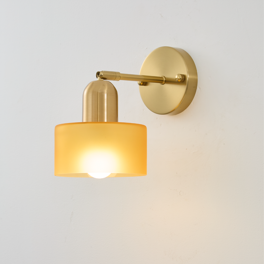 Colored Glass Bauhaus Wall Light