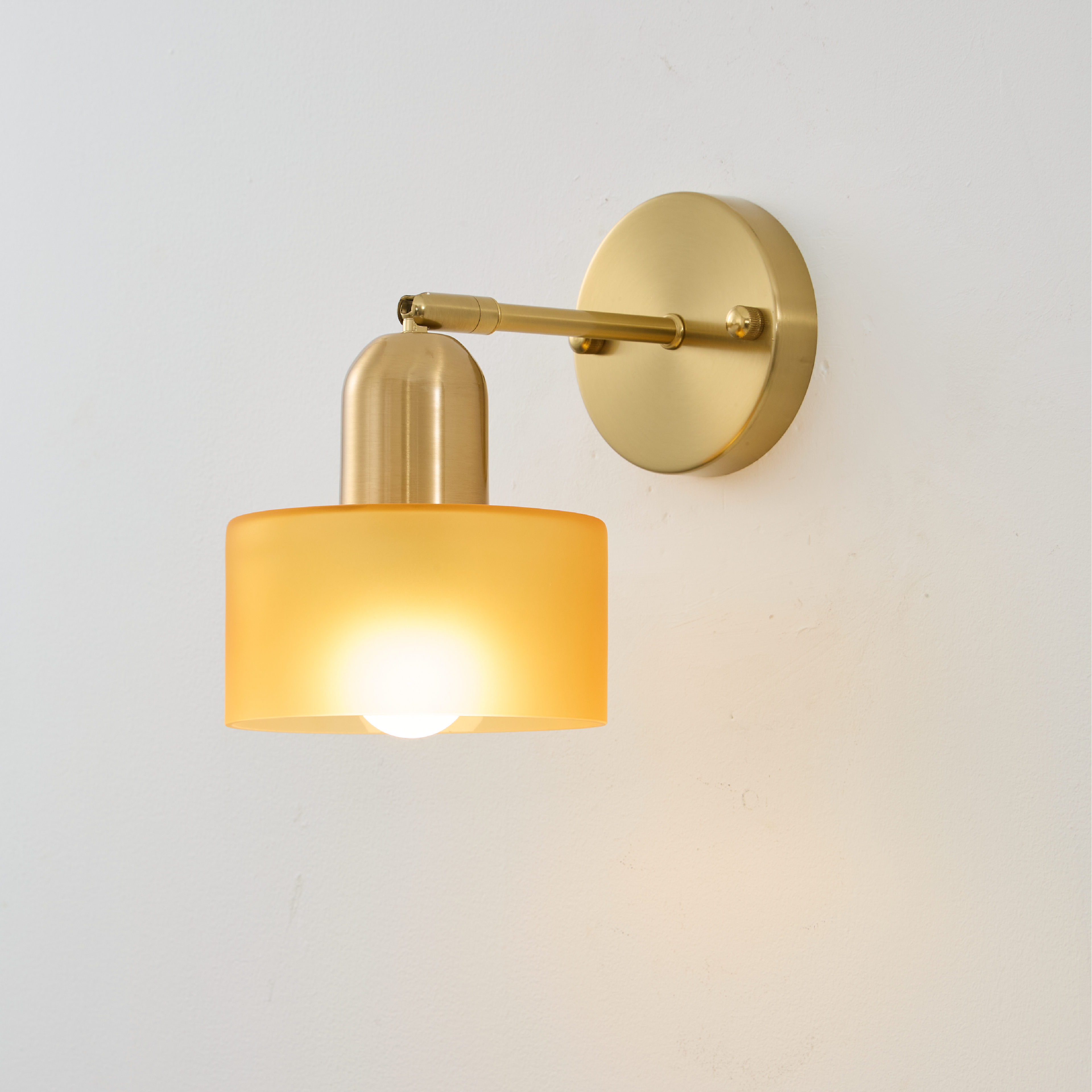 Colored Glass Bauhaus Wall Light