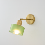 Colored Glass Bauhaus Wall Light