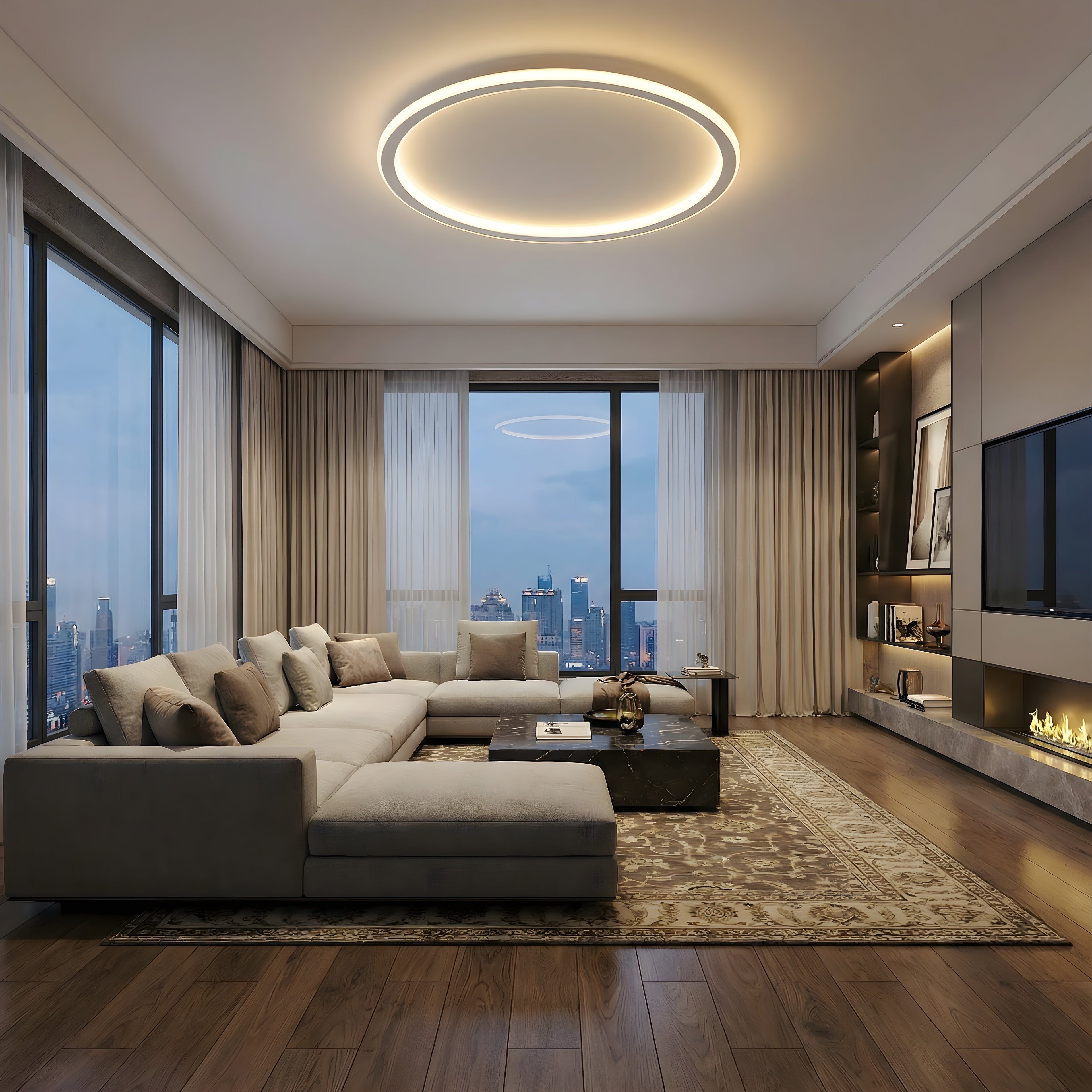Mysaglobe Scandinavian Round Ceiling Light