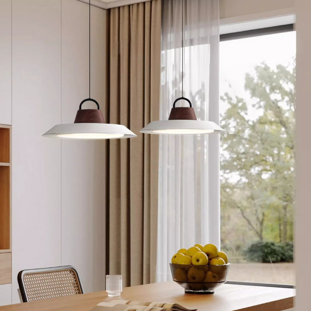 Scandinavian Wood/Metal Pendant Light