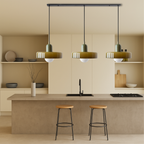 3-Head Bauhaus Colored Glass Pendant Light