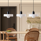 3-Head Bauhaus Colored Glass Pendant Light