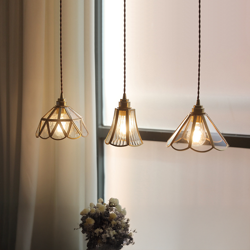 Vintage Glass Pendant Light