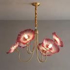 Lotus Glass Leaf Chandelier