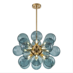 Jarise's Blue Glass Cluster Chandelier