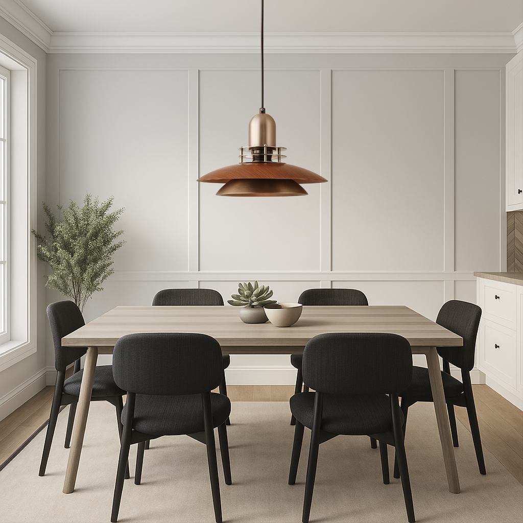 Walnut Wood Layer Pendant Light