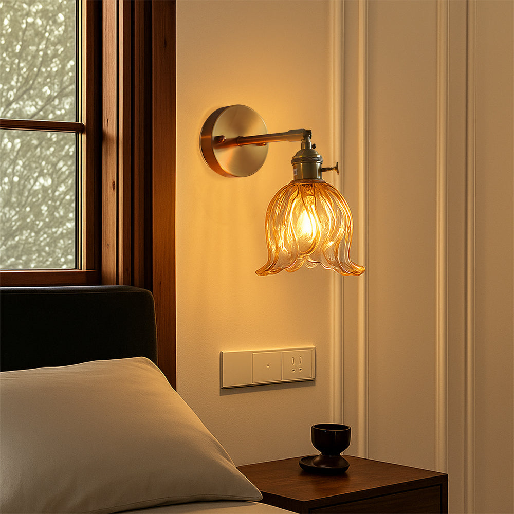 Flower Glass Wall Light