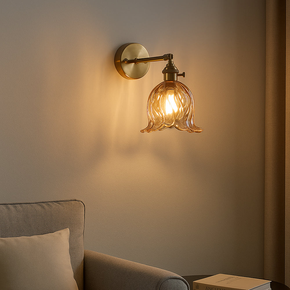 Flower Glass Wall Light