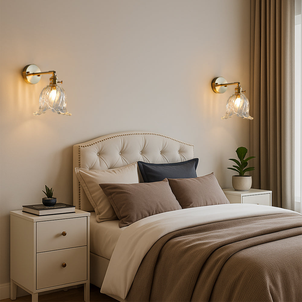 Flower Glass Wall Light
